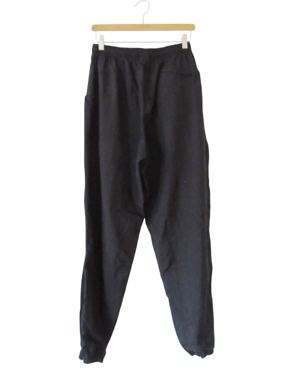 Nike Vintage Nylon Track Pants Large Black Lightweight Stretch Athletic Workout